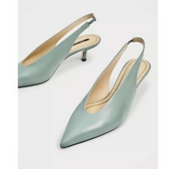 Leather slingback heels - Picture 2 of 3